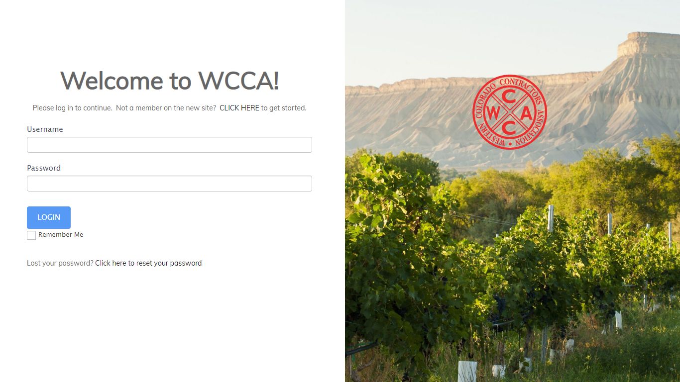 Login – Western Colorado Contractors Association